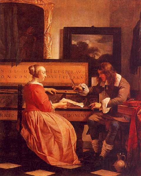Gabriel Metsu The Music Lesson Germany oil painting art